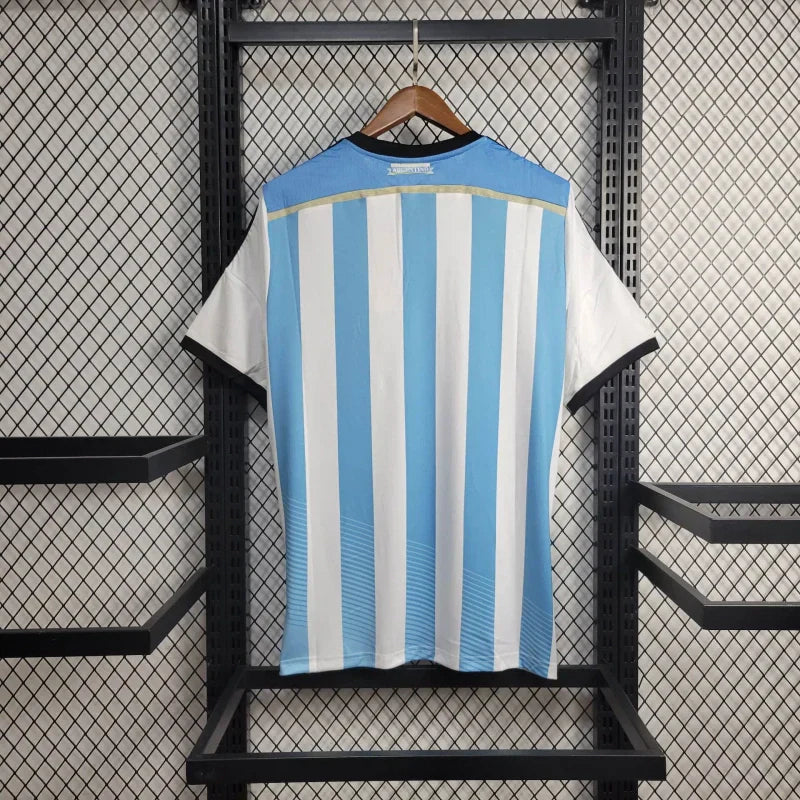 Camiseta Argentina Local Retro 2014 Versión Fan