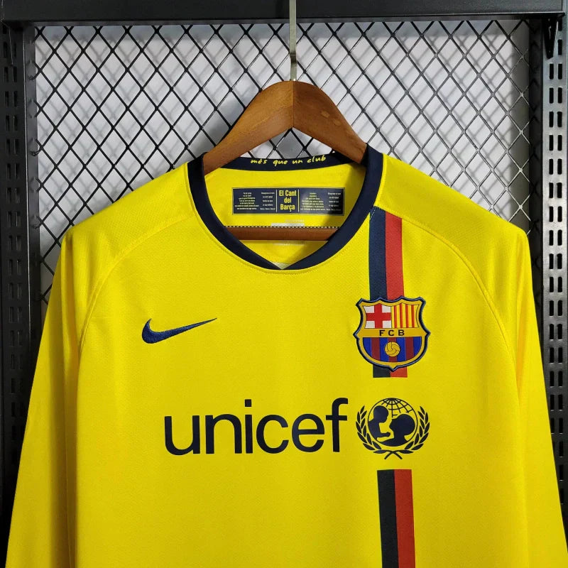 Camiseta FC Barcelona Visita Manga Larga Retro 2008/09